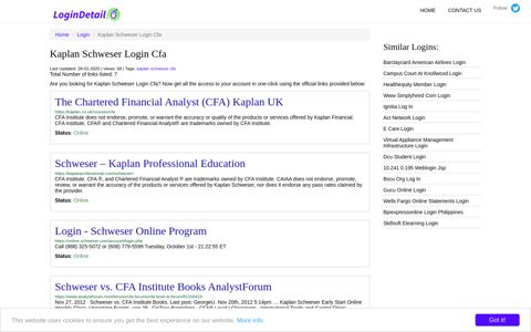 Kaplan Schweser Login Cfa The Chartered Financial Analyst ...