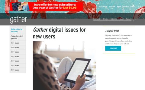 Digital edition for new users - Gather Magazine