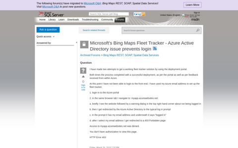 Microsoft's Bing Maps Fleet Tracker - Azure Active Directory ...