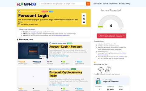 Forcount Login - A database full of login pages from all over ...