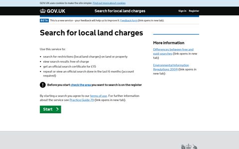 Search for local land charges - GOV.UK