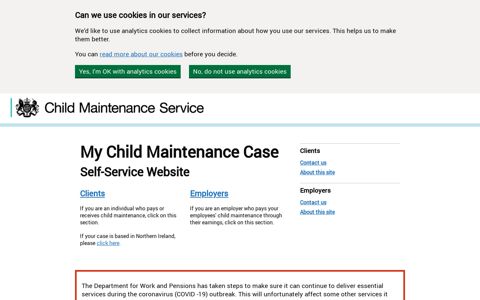 My Child Maintenance Case