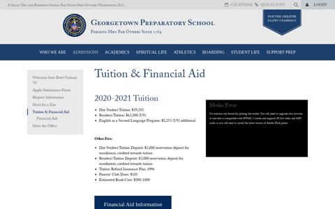 Tuition & Financial Aid - Georgetown Preparatory School