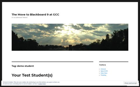 demo student – The Move to Blackboard 9 at GCC