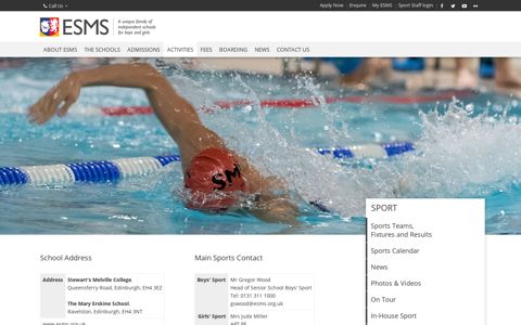 ESMS Erskine Stewart's Melville Schools | Sports Contacts