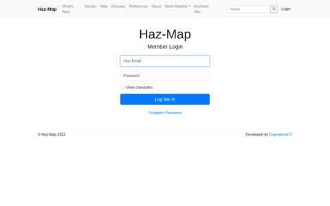 Member Login | Haz-Map