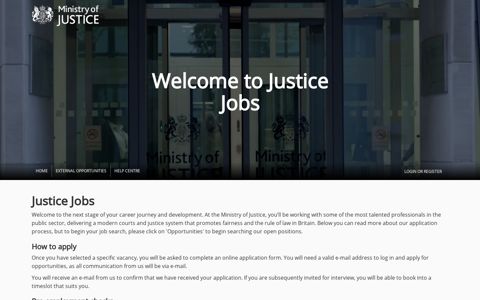 Welcome to our recruitment portal - MoJ