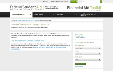 FAFSA Completion Data | Federal Student Aid - Financial Aid ...
