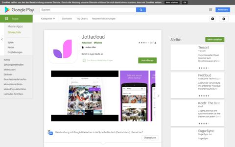 Jottacloud – Apps bei Google Play
