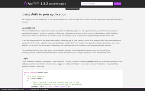 Auth Controller example - Auth Package - FuelPHP ...