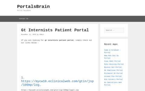 Gt Internists Patient - Https://Mycw10.Eclinicalweb.Com/Gtin/Jsp ...