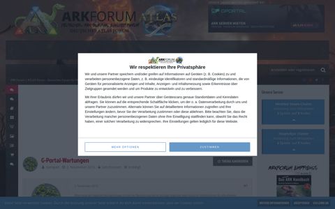 G-Portal-Wartungen - ARK Fragen, Probleme & Diskussionen ...