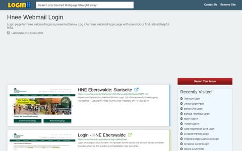 Hnee Webmail Login | Accedi Hnee Webmail - Loginii.com