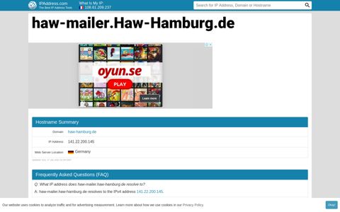▷ haw-mailer.Haw-Hamburg.de Website statistics and traffic ...