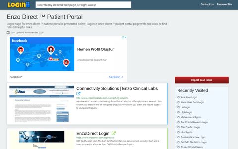 Enzo Direct ™ Patient Portal - Loginii.com