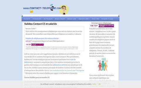 Kalidea Contact CE et salariés : Adresse, e-mail et nuémros ...