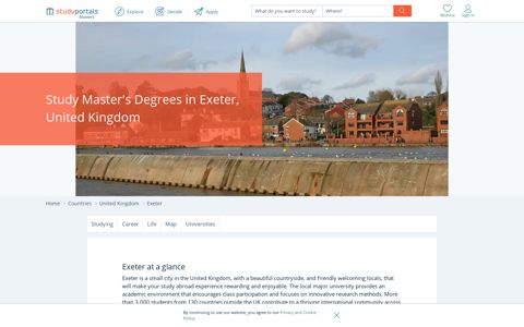 Masters degree in Exeter - United Kingdom - MastersPortal.com