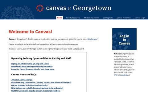 Canvas @ Georgetown - Georgetown University