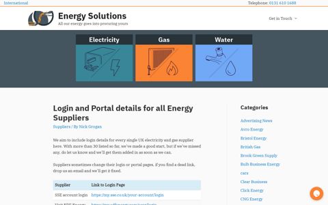 Login and Portal details for all Energy Suppliers | Energy ...