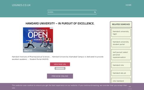 Hamdard University – In Pursuit of Excellence. - General ...