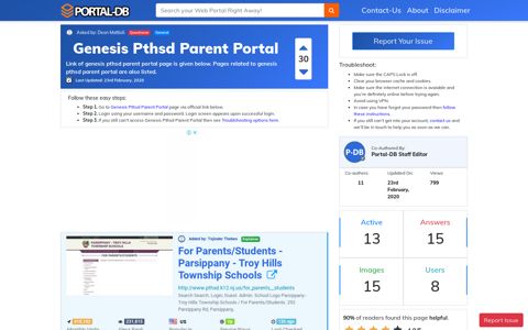 Genesis Pthsd Parent Portal
