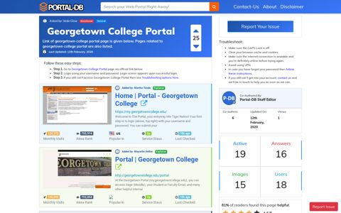 Georgetown College Portal