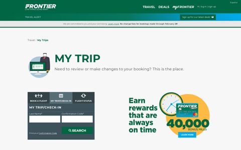 My Trips | Frontier Airlines