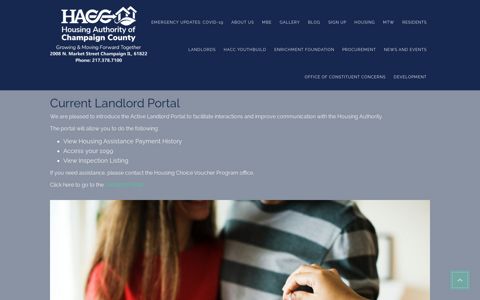Current Landlord Portal | Housing Authority of Champaign ...