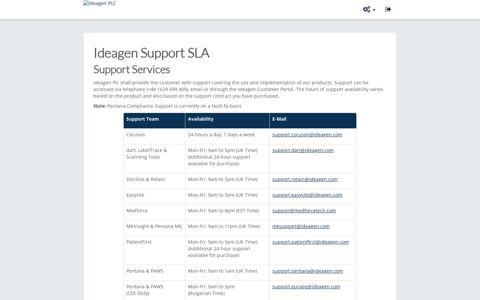 Customer Portal - Ideagen PLC