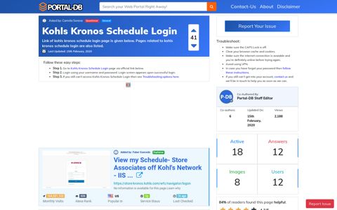 Kohls Kronos Schedule Login - Portal-DB.live