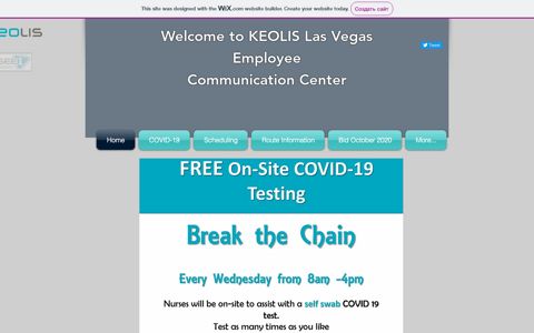 the site for keolis las vegas employees - Wix.com