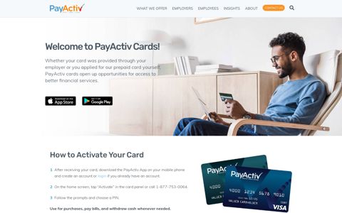 Activate my card | PayActiv