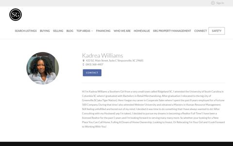 Kadrea Williams - Signature Real Estate Greenville