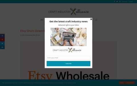 Etsy Shuts Down Etsy Wholesale - Craft Industry Alliance
