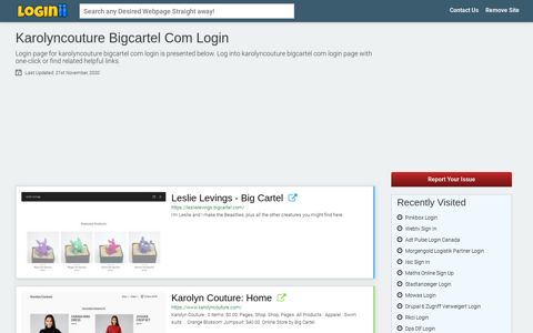 Karolyncouture Bigcartel Com Login - Loginii.com