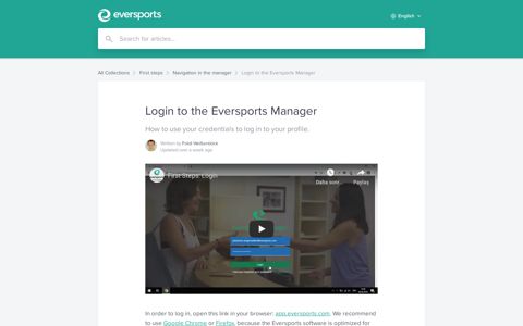 Login to the Eversports Manager | Eversports Help Center