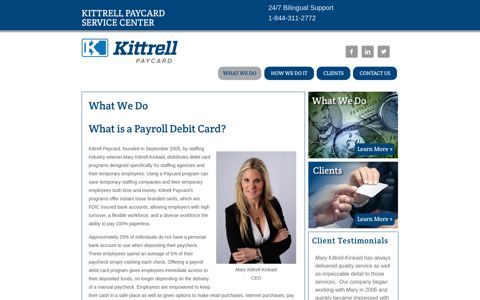 Kittrell Paycard | Payroll Debit Card | Debit Card Program