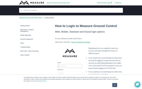 How to Login to Measure Ground Control