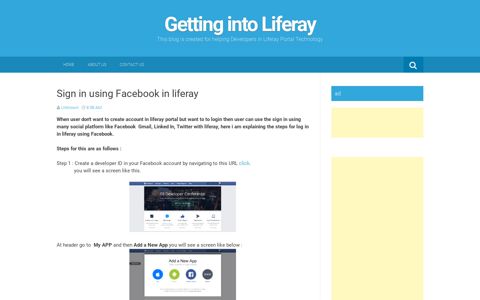 Getting into Liferay: Sign in using Facebook in liferay