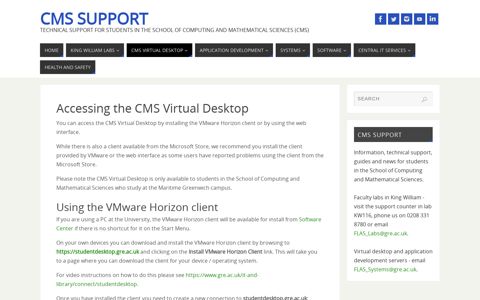 Accessing the CMS Virtual Desktop – CMS Support