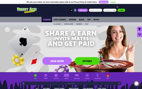 Freaky Aces: Online Casino Games | €200 Welcome Bonus
