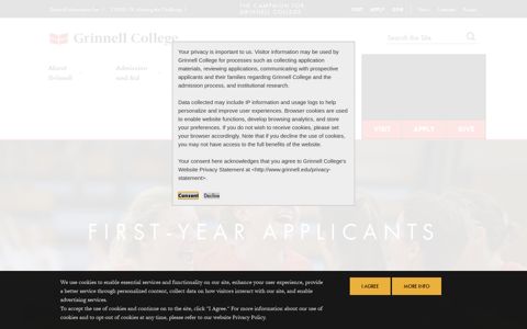 First-Year Applicants | Grinnell College