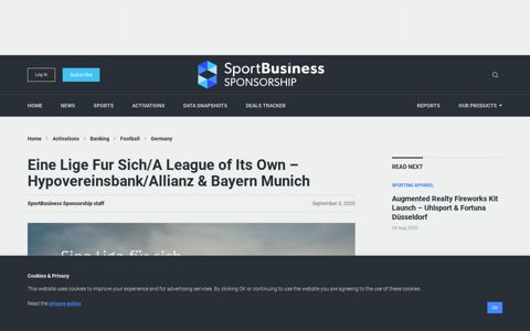 Eine Lige Fur Sich/A League of Its Own – Hypovereinsbank ...