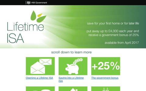 The Lifetime ISA – Save for your first home or for later life