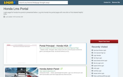 Honda Lms Portal - Loginii.com