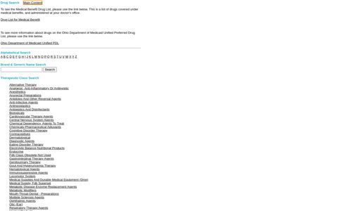 Drug Search Main Content - Formulary Search