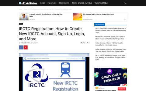 IRCTC Registration: How to Create New IRCTC Account, Sign ...