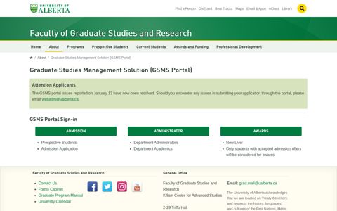 Graduate Studies Management Solution (GSMS Portal ...