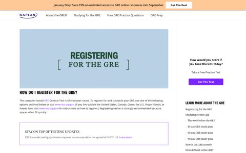How do I register for the GRE? - Kaplan Test Prep