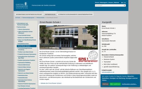 Goethe-Universität — Ernst-Reuter-Schule I
